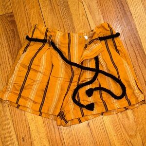 Forever 21 Mustard and Black High Waist Shorts